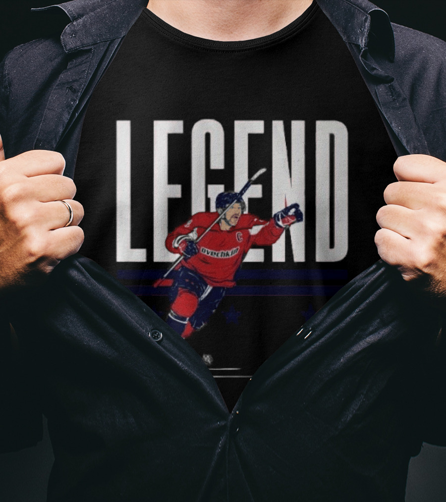 Alex Ovechkin Legend Hockey Captain Red Jersey T-Shirt