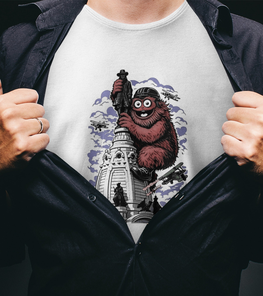 Gritty Kong Embrace Philadelphia City Hall T-Shirt