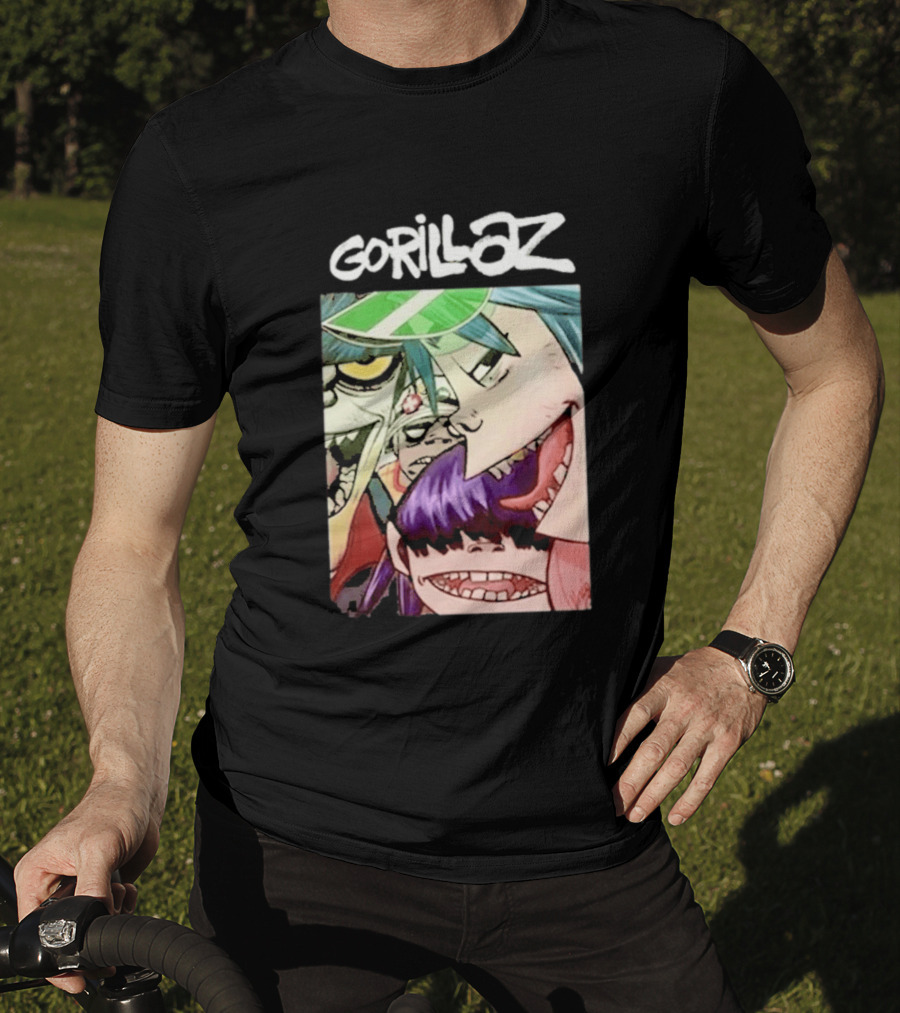 Gorillaz Cartoon Band Characters Art Comic T-Shirt