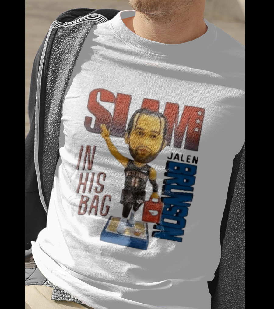 Slam Jalen Brunson In His Bag Basketball Figure 2026 T-Shirt