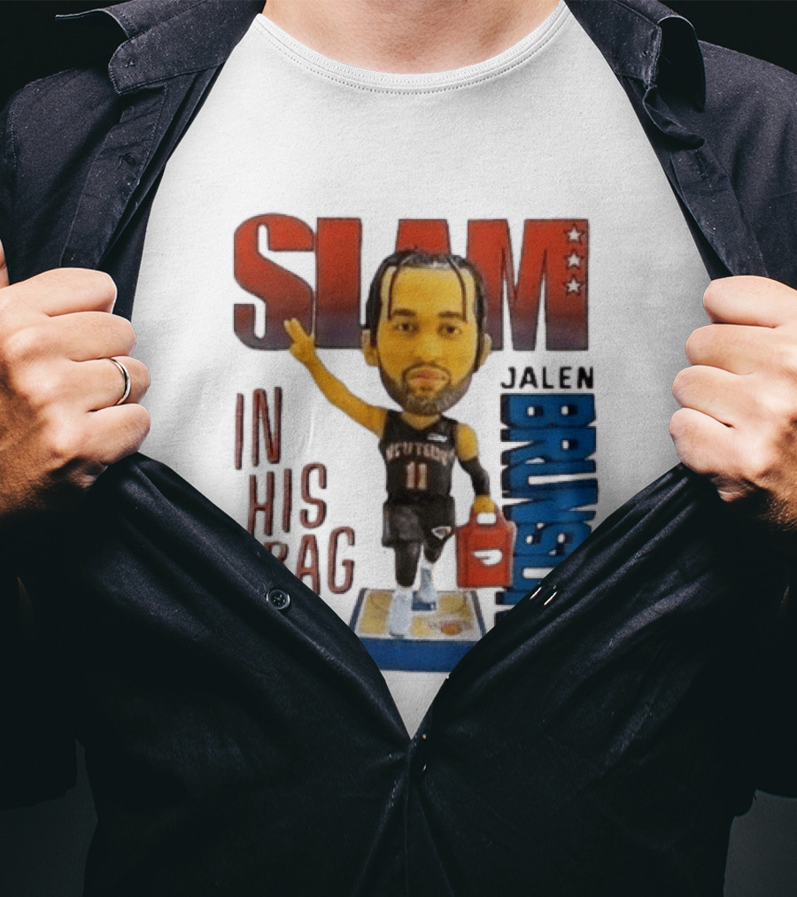 Slam Jalen Brunson In His Bag Basketball Figure 2026 T-Shirt