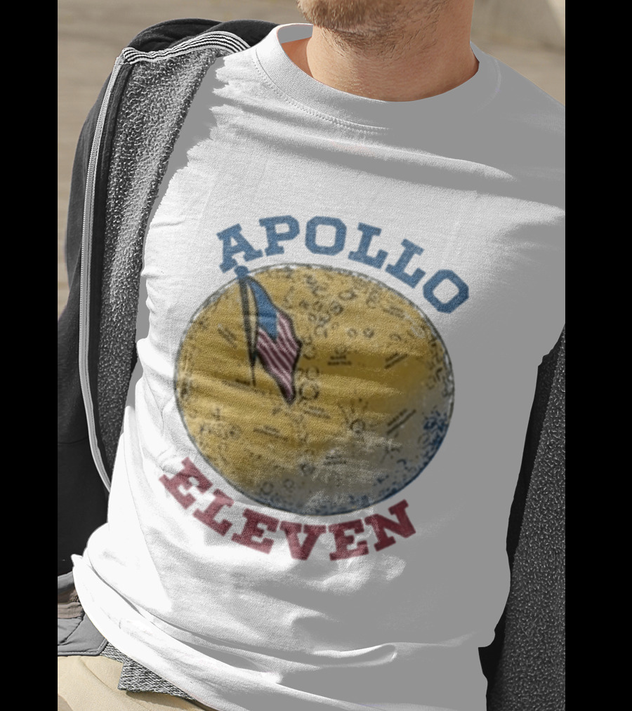 Apollo Eleven Moon Landing Map Flag Styles T-Shirt