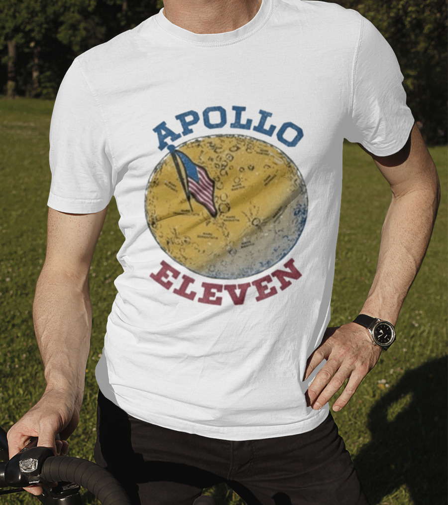 Apollo Eleven Moon Landing Map Flag Styles T-Shirt