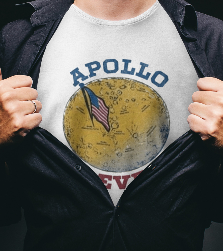 Apollo Eleven Moon Landing Map Flag Styles T-Shirt