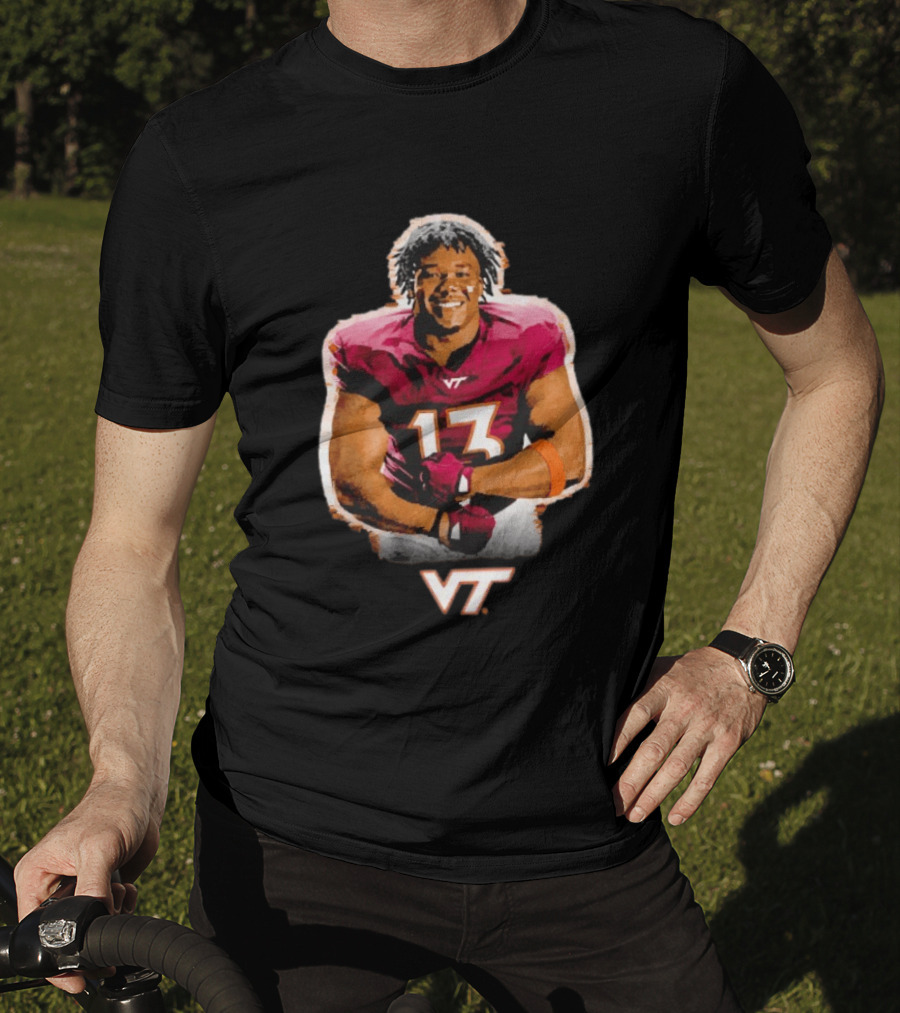Kemari Copeland Virginia Tech Hokies VT Number 13 T-Shirt
