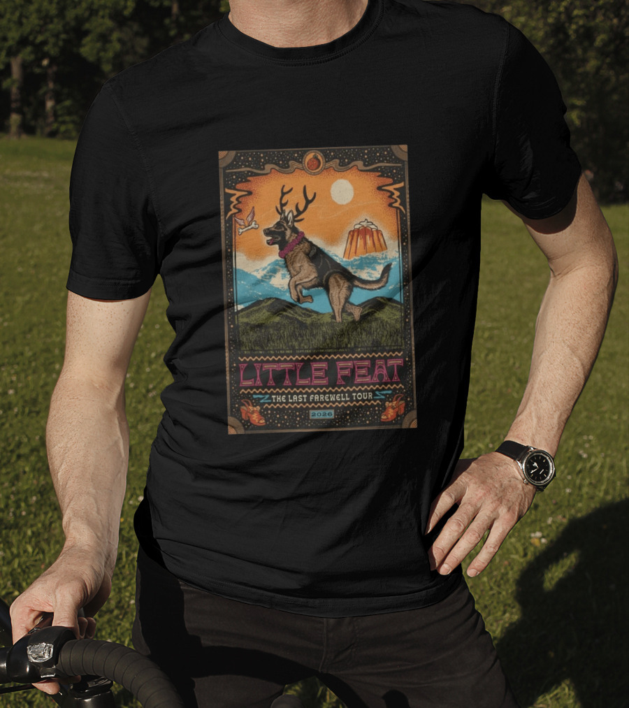 Little Feat The Last Farewell Tour 2026 Wolf Desert Scene T-Shirt