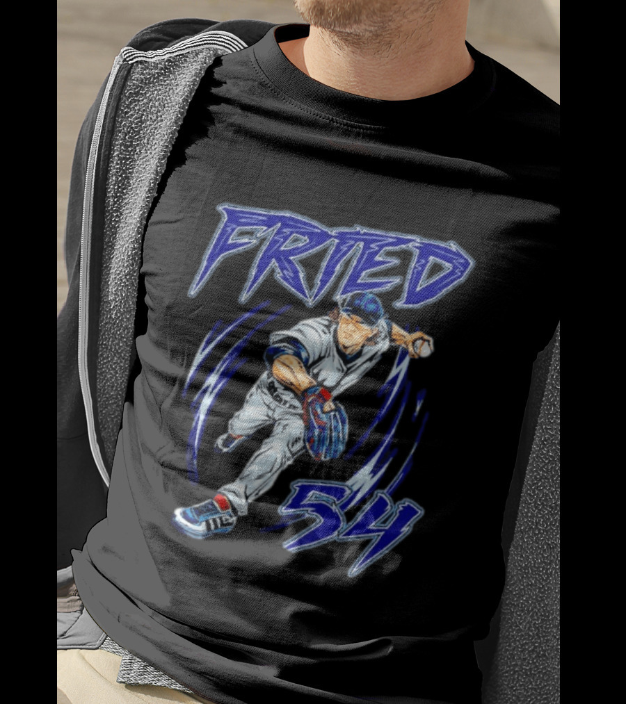 Fried 54 Blue Baseball Player Euphoria T-Shirt