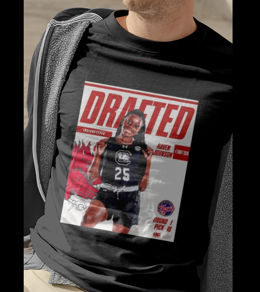 Raven Johnson Drafted Round 1 Pick 10 Indiana Fever WNBA 2026 T-Shirt