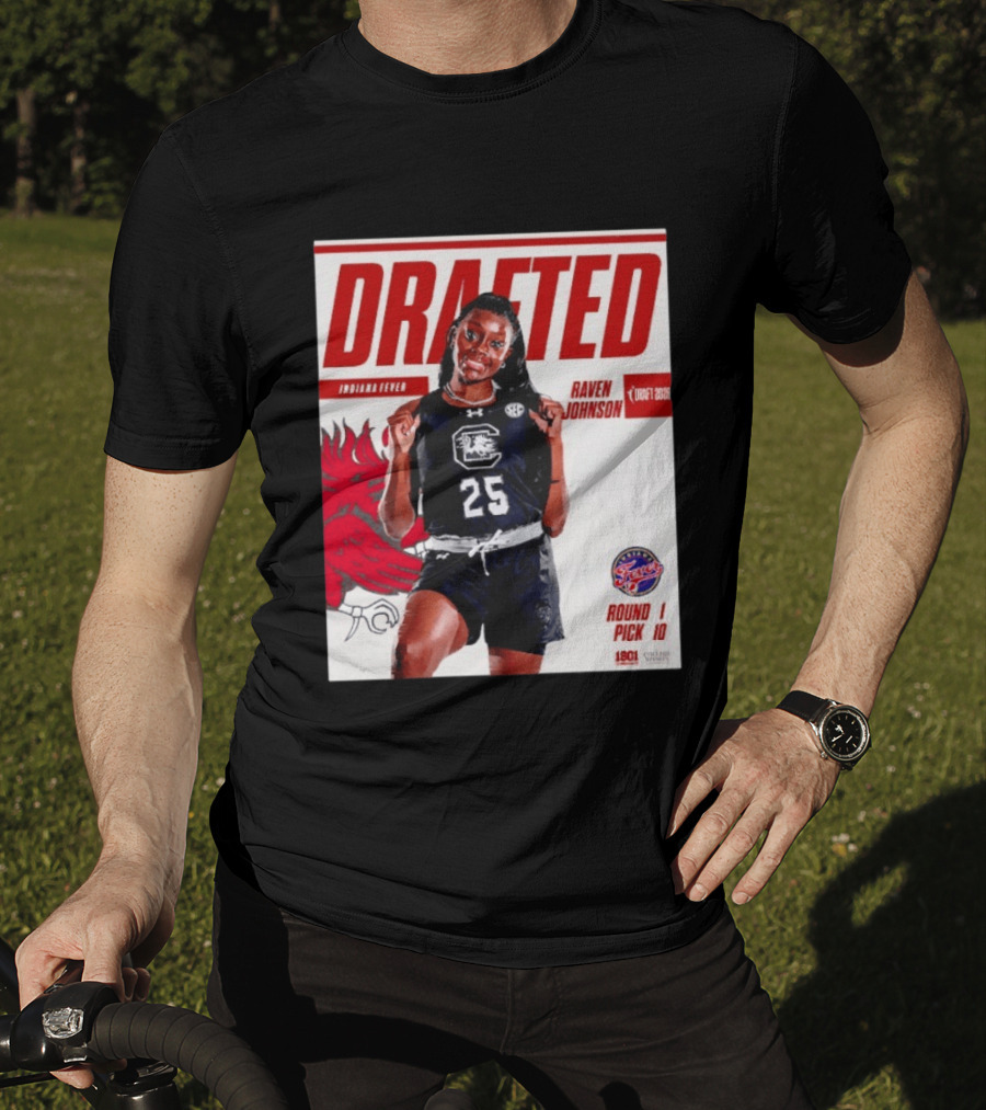 Raven Johnson Drafted Round 1 Pick 10 Indiana Fever WNBA 2026 T-Shirt