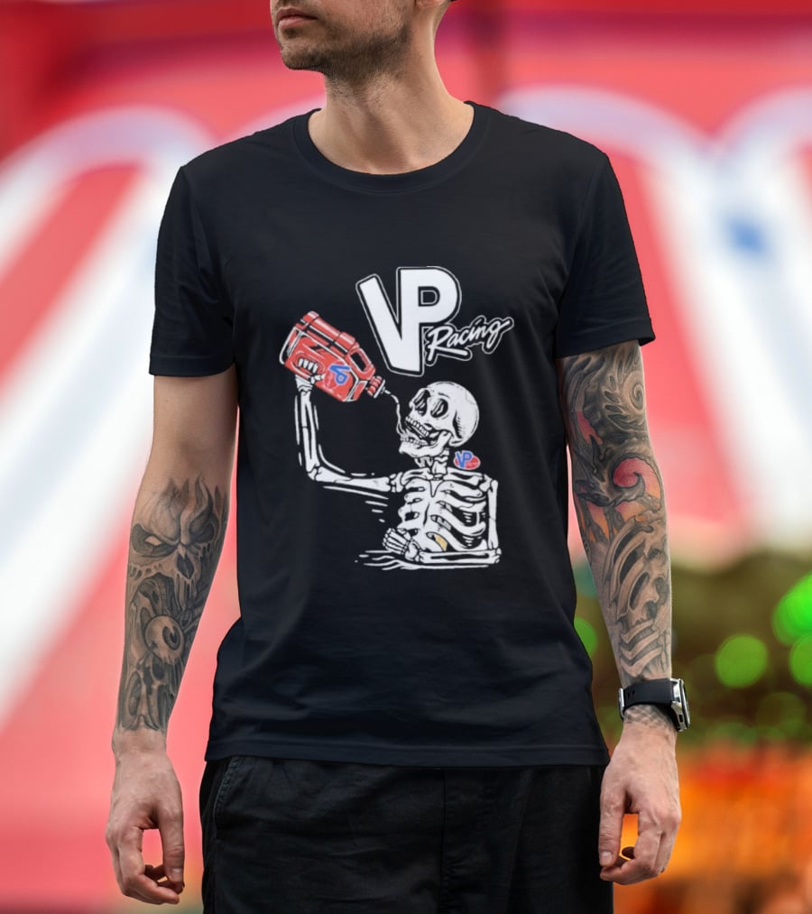 2026 VP Racing Skeleton Gas Can Drinking T-Shirt