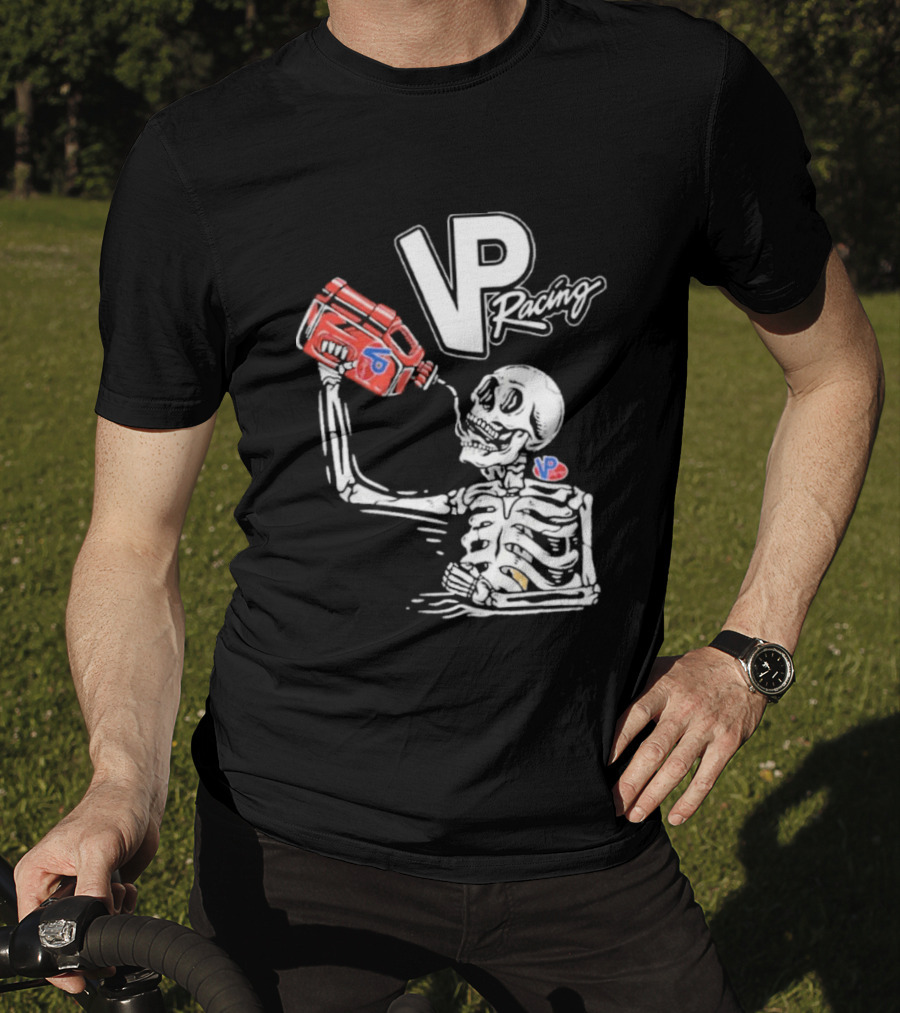 2026 VP Racing Skeleton Gas Can Drinking T-Shirt
