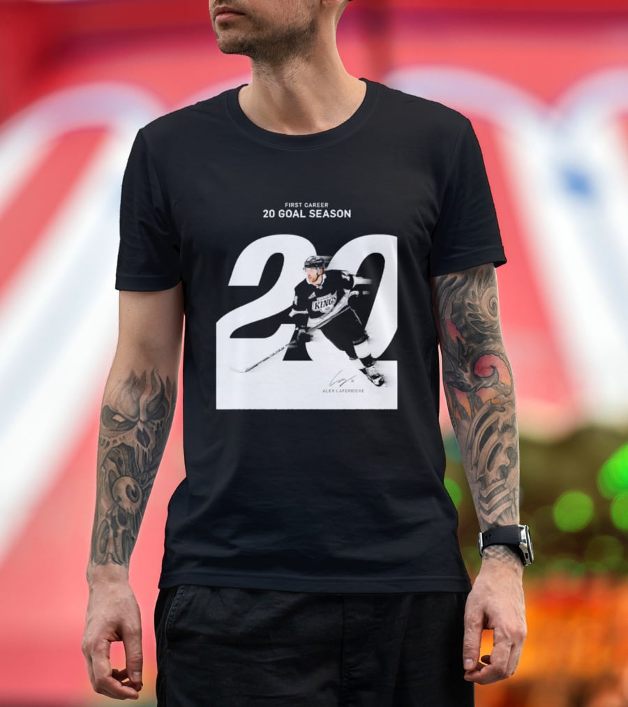 Alex Laferriere Los Angeles Kings First Career 20 Goal Season 20 T-Shirt