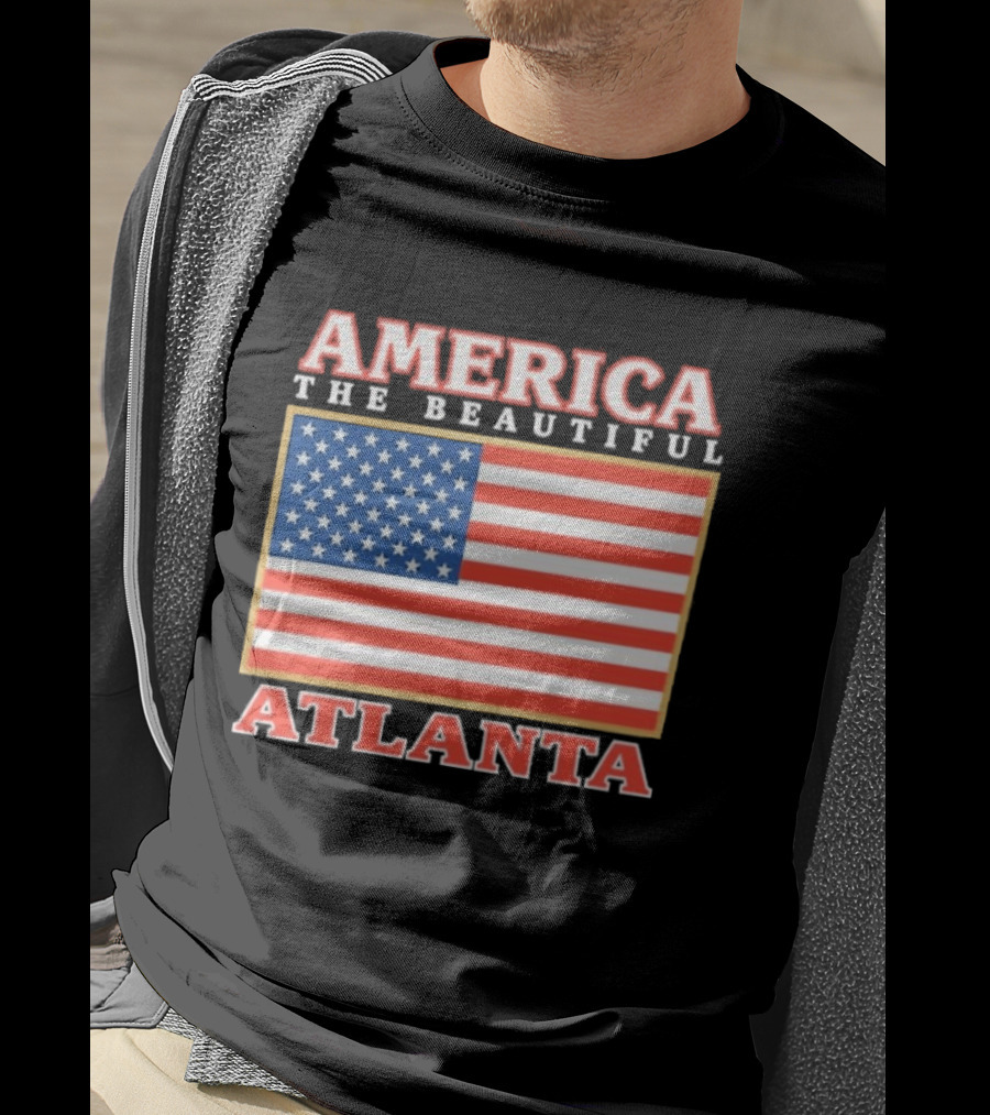 America The Beautiful Atlanta American Flag T-Shirt