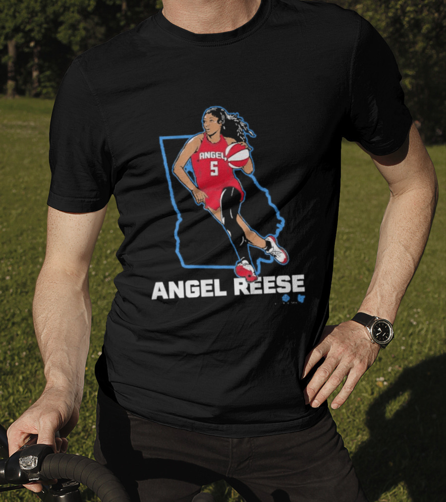 Angel Reese Basketball Player In Red Jersey Georgia State T-Shirt