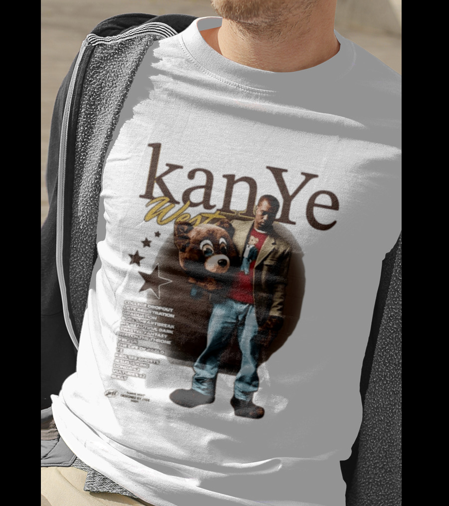 Kanye West Ye College Dropout Late Registration Graduation Albums Bear T-Shirt