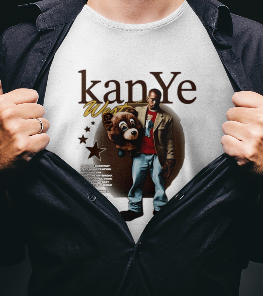 Kanye West Ye College Dropout Late Registration Graduation Albums Bear T-Shirt