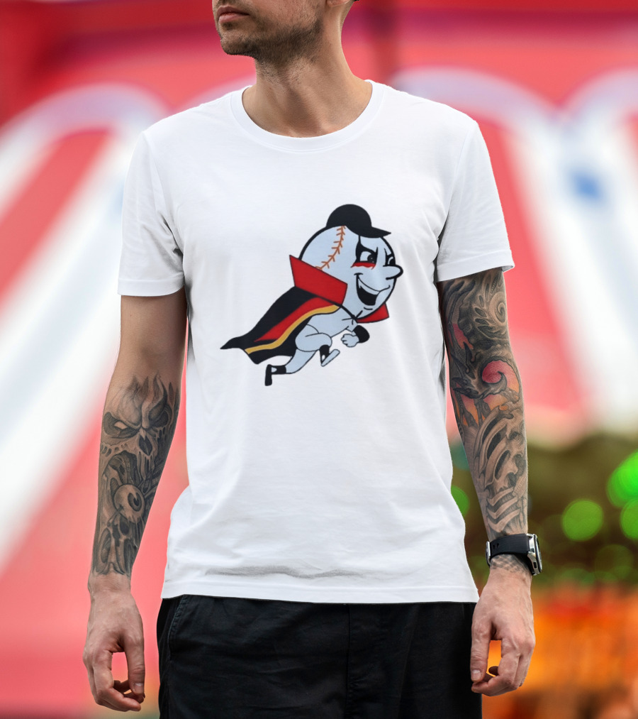 Mr. Met Danhausen Baseball Character With Cape And Makeup T-Shirt