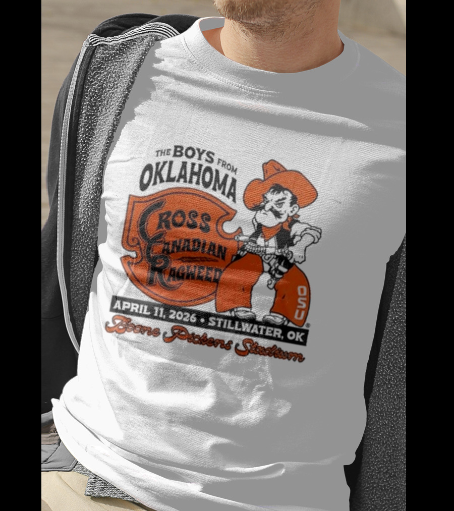 Oklahoma State Cowboys Cross Canadian Ragweed Tour 2026 Stillwater Boone Pickens Stadium T-Shirt