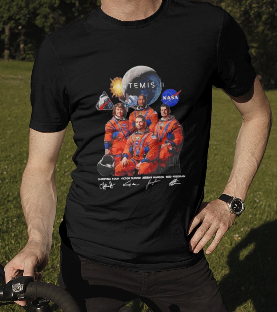NASA Artemis II Christina Victor Jeremy Reid Astronaut Crew Moon Mission T-Shirt
