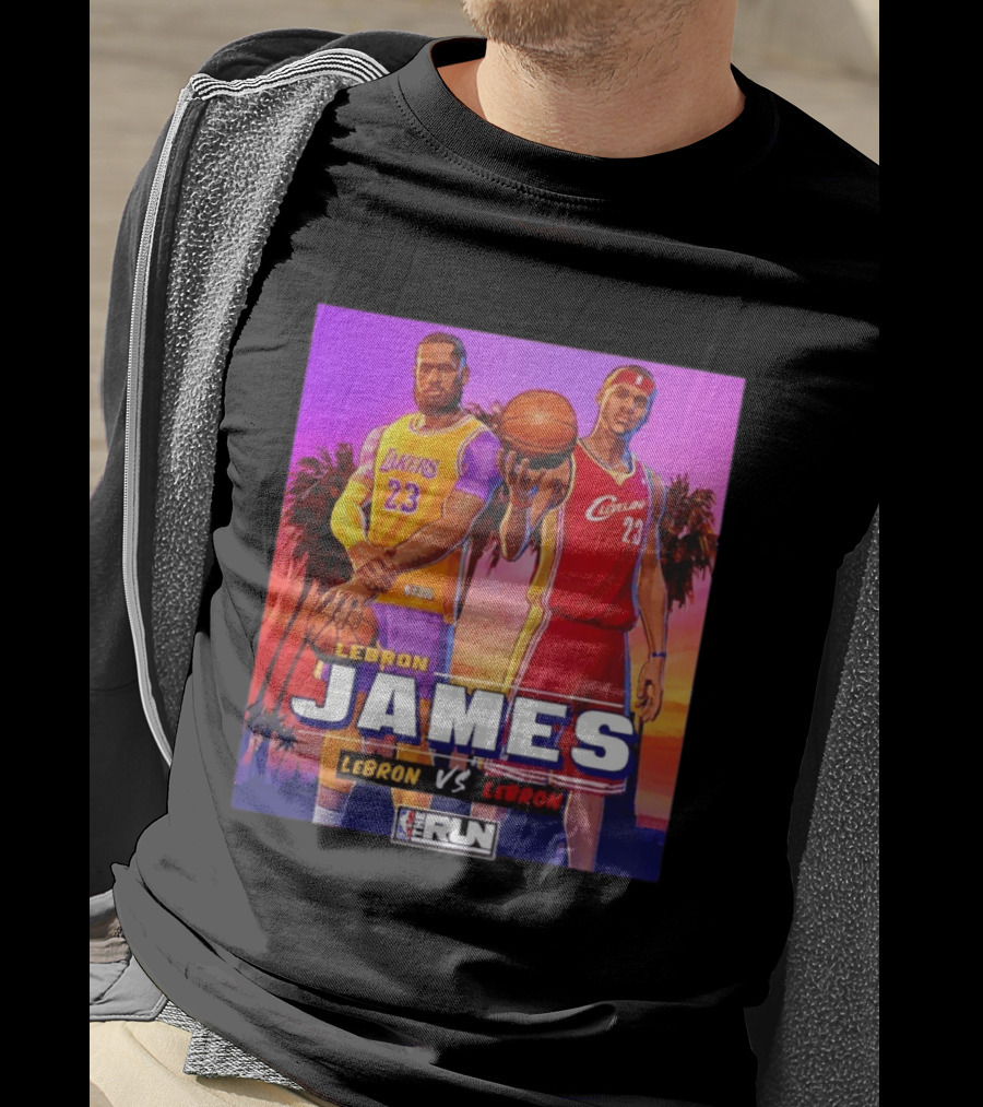 LeBron James Lakers Vs Cleveland The Run NBA Matchup T-Shirt