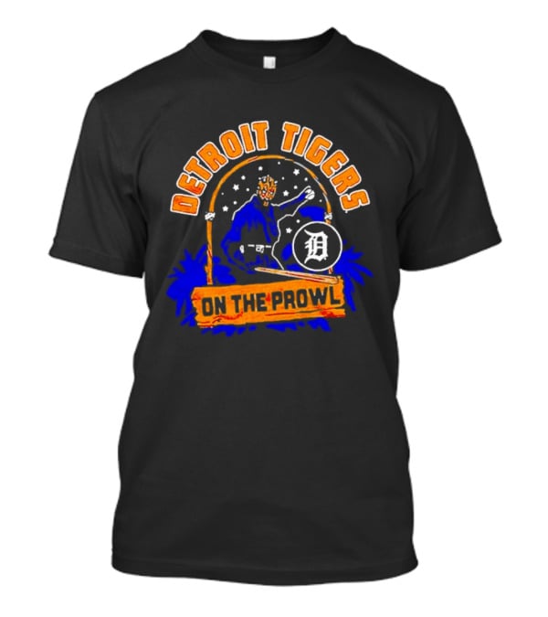 Detroit Tigers On The Prowl Star Wars Baseball Fusion T-Shirt