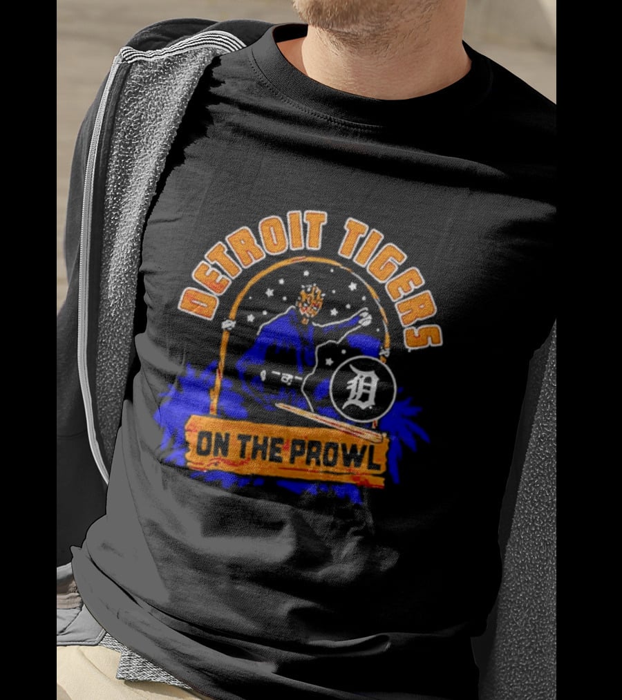 Detroit Tigers On The Prowl Star Wars Baseball Fusion T-Shirt