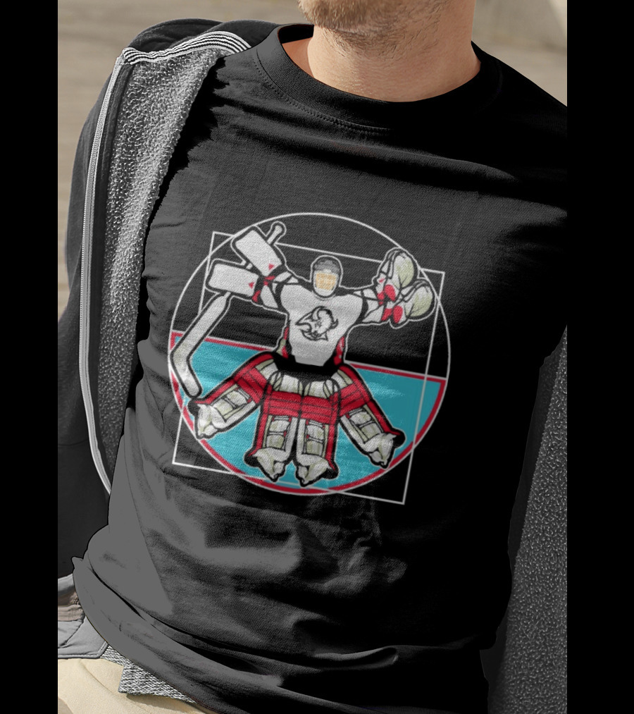Dominik Hasek Buffalo Sabres Vitruvian Hockey Goalie T-Shirt