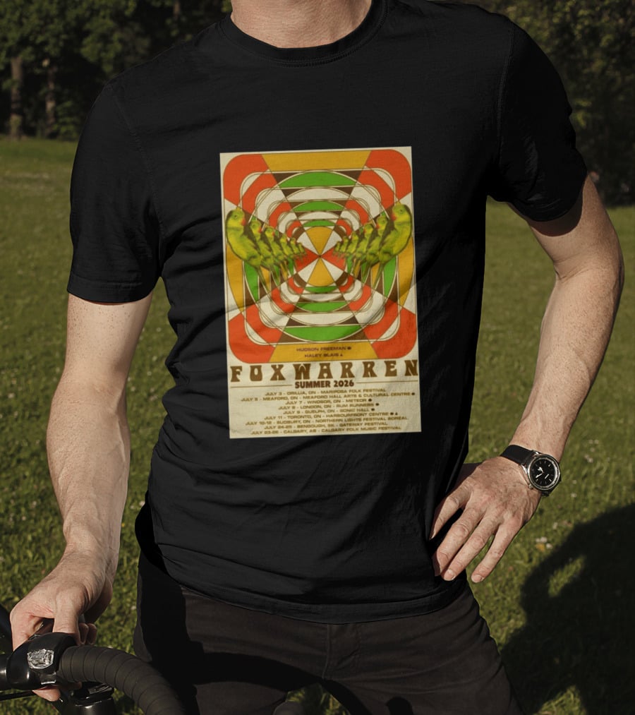 Foxwarren Summer 2026 Tour Hudson Freeman Haley Blais Mariposa Meaford Banff Toronto Calgary T-Shirt