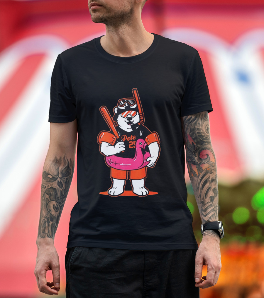 Pete Alonso Polar Bear Baseball Scuba Flamingo Baltimore Orioles T-Shirt