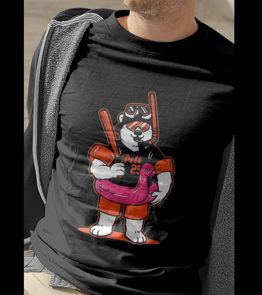 Pete Alonso Polar Bear Baseball Scuba Flamingo Baltimore Orioles T-Shirt