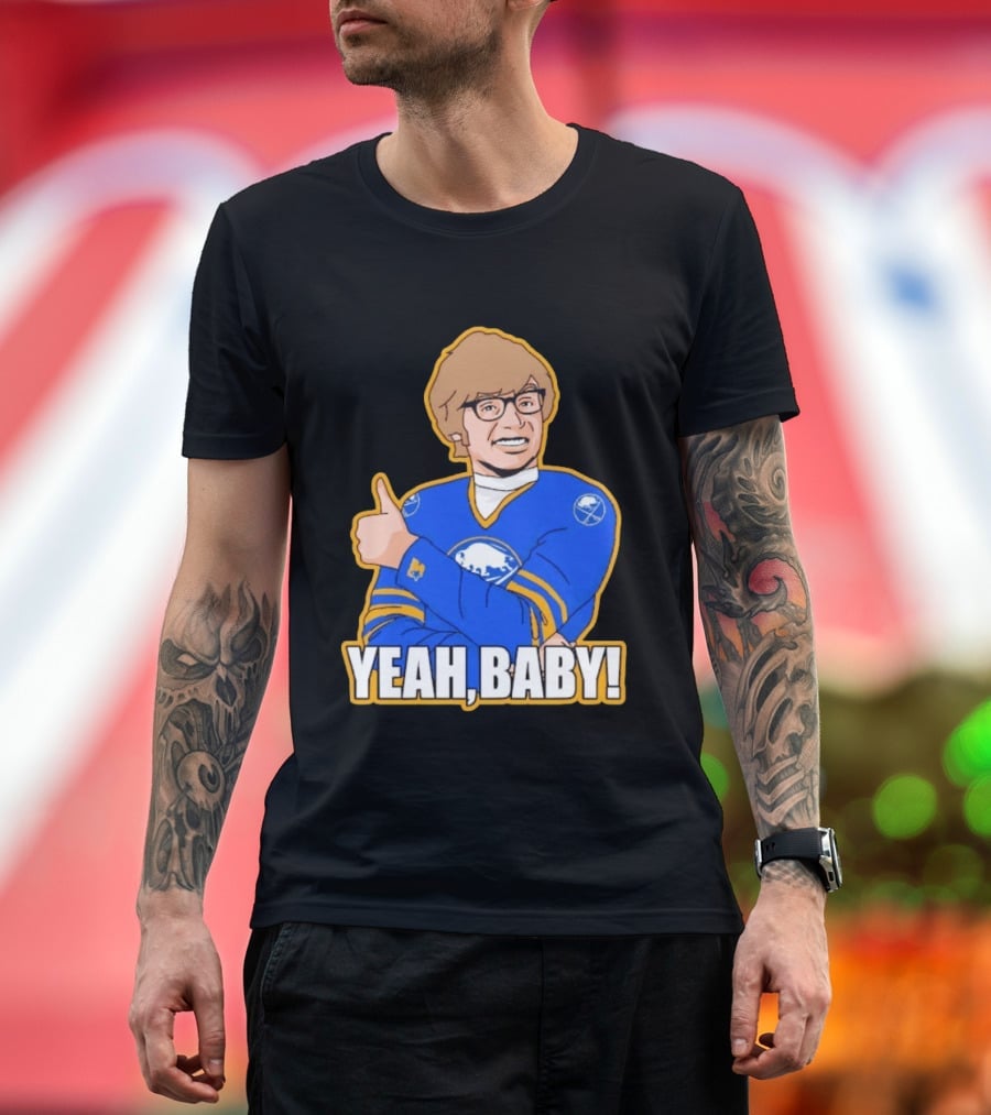 Yeah Baby Austin Powers Buffalo Sabres Hockey T-Shirt