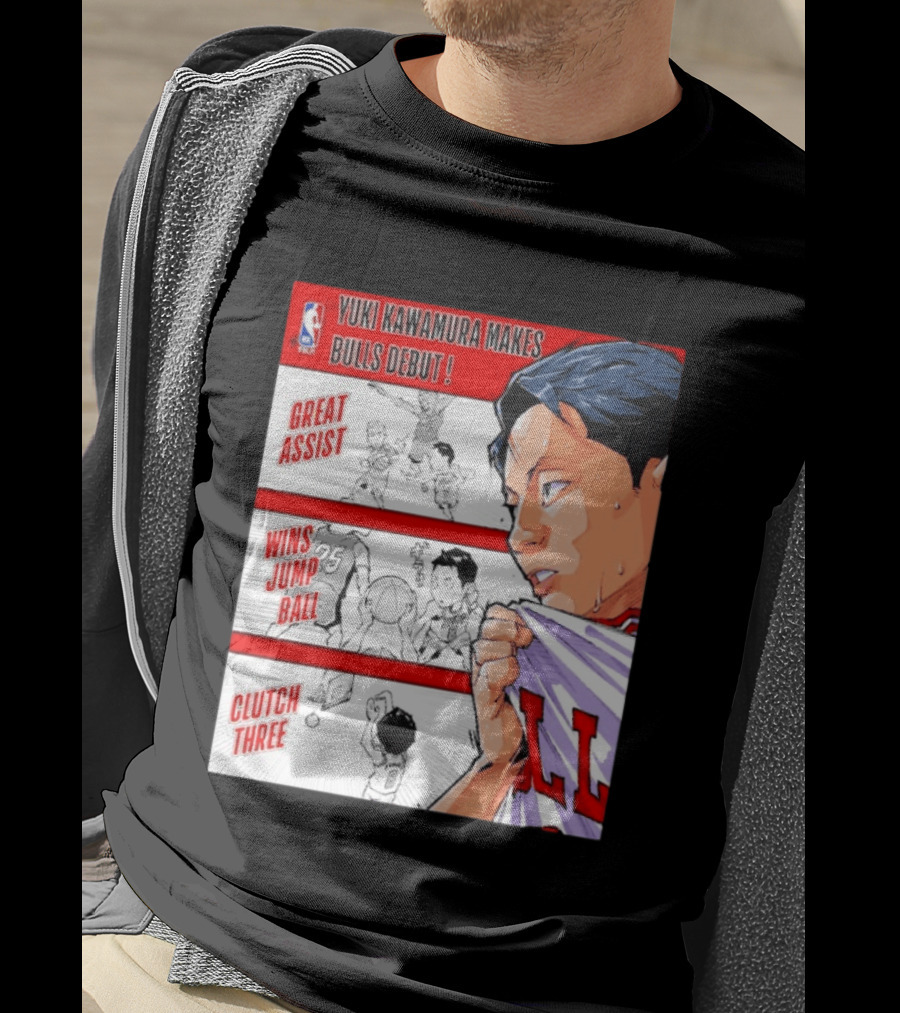 Yuki Kawamura Makes Bulls Debut Great Assist Jump Ball Clutch Three T-Shirt