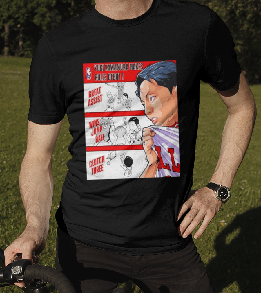 Yuki Kawamura Makes Bulls Debut Great Assist Jump Ball Clutch Three T-Shirt
