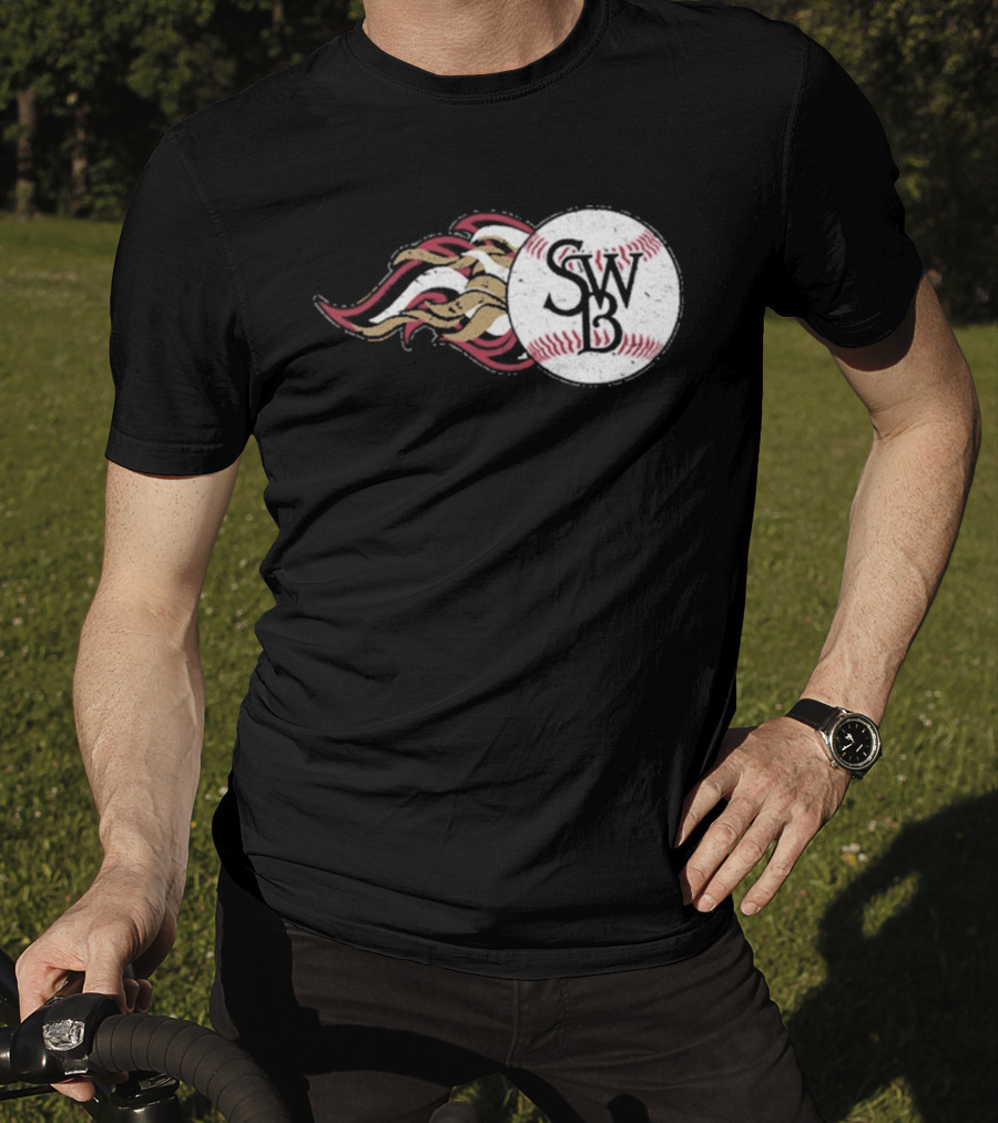 Scranton Wilkes Barre RailRiders SWB Baseball Fireball T-Shirt