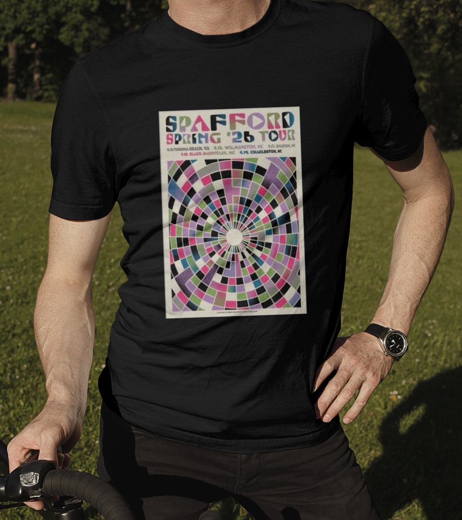 Spafford Spring 2026 Tour Virginia Beach Wilmington Raleigh Black Mountain Charleston T-Shirt