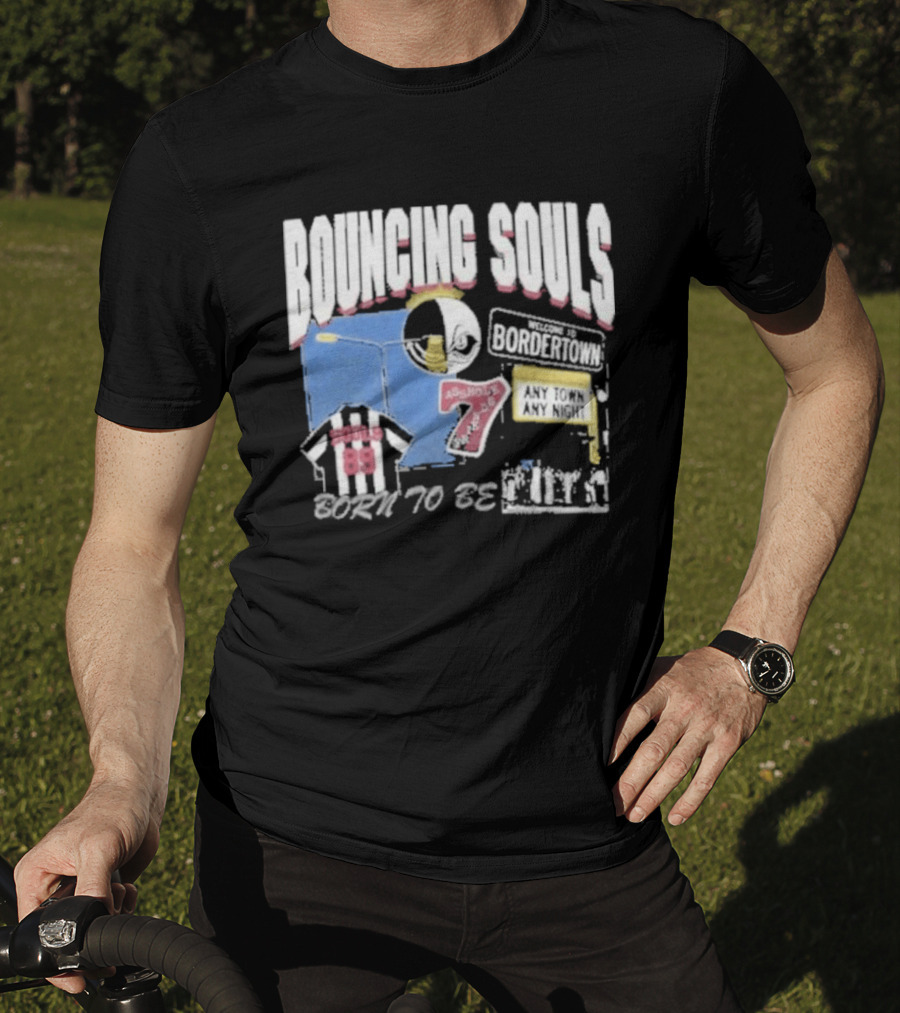 Bouncing Souls Born To Be Collage Highway New Jersey 77 T-Shirt