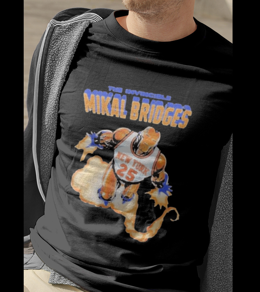 New York Knicks Mikal Bridges Iron Man 25 The Invincible T-Shirt