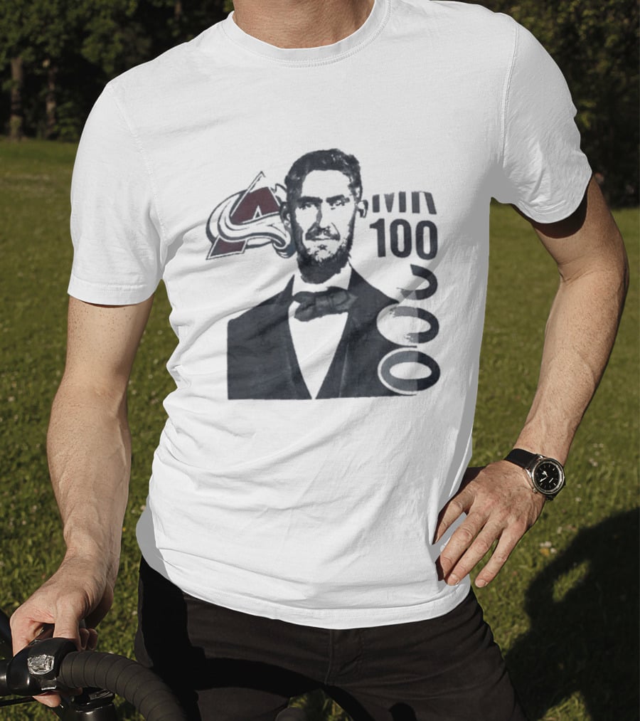 Avalanche 1000 Mr Bow Tie And Hockey Sticks T-Shirt