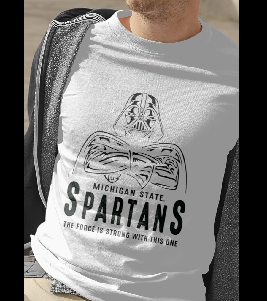Star Wars Darth Vader Michigan State Spartans The Force Is Strong With This One T-Shirt