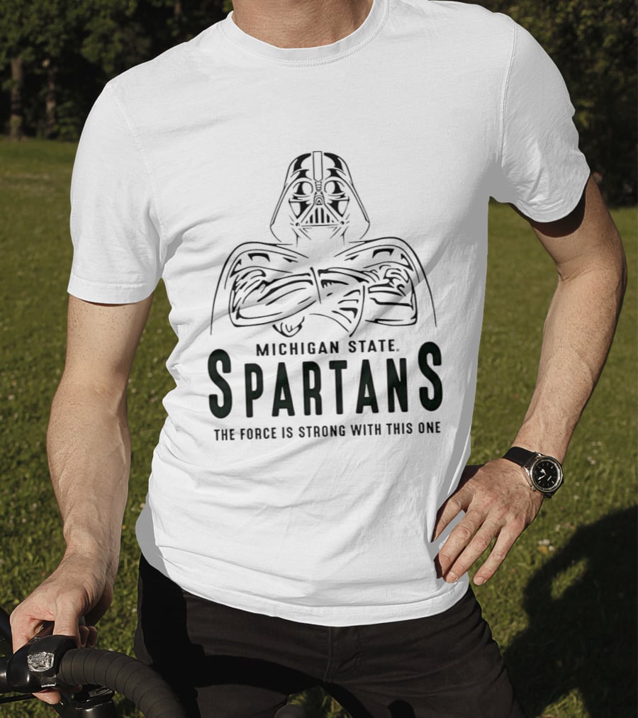 Star Wars Darth Vader Michigan State Spartans The Force Is Strong With This One T-Shirt