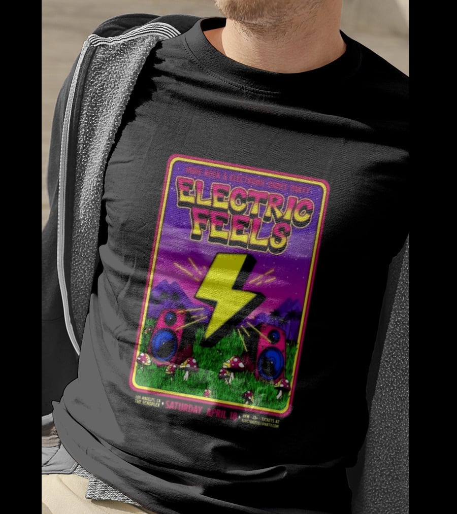 Electric Feels Indie Rock & Electronic Dance Party April 18 2026 Los Angeles The Complex T-Shirt