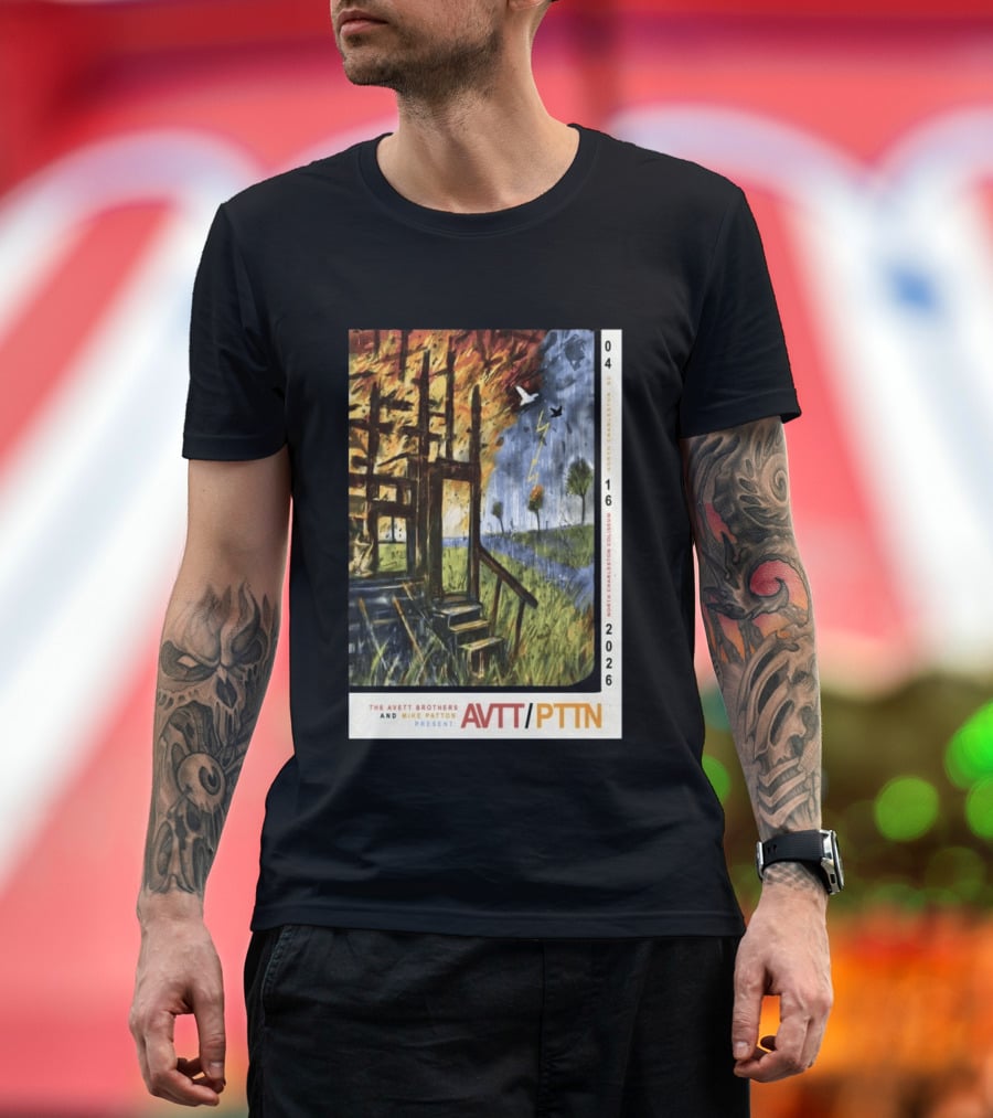The Avett Brothers Mike Patton Presents AVTT PTTN April 16 2026 North Charleston Coliseum T-Shirt