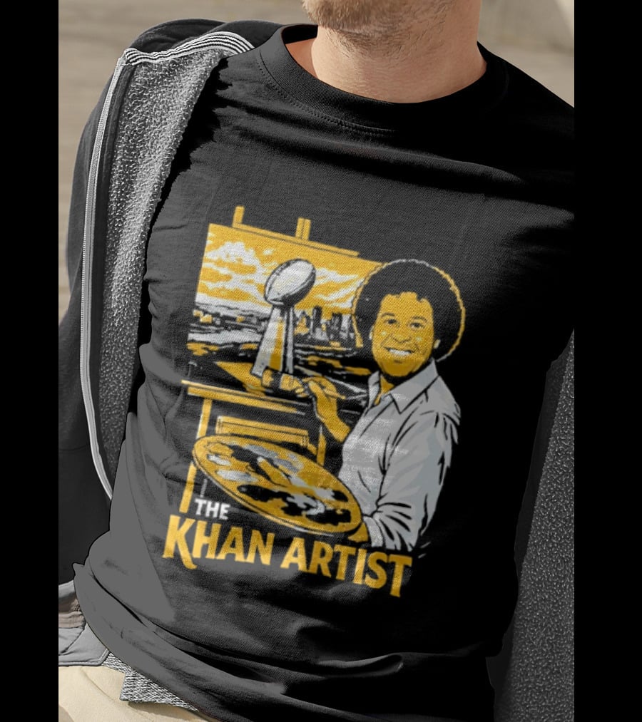 The Khan Artist Pittsburgh Draft Football Trophy Painter T-Shirt
