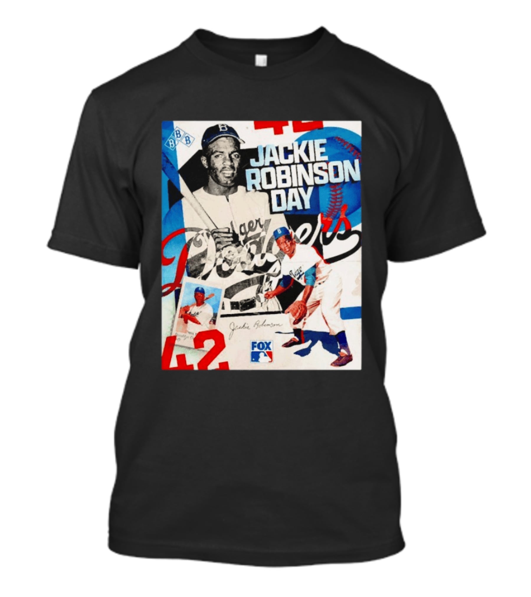Jackie Robinson Day Brooklyn Dodgers MLB Fox 42 T-Shirt