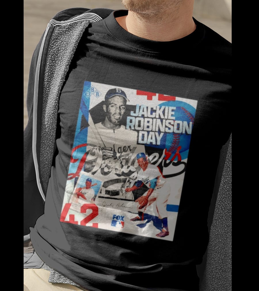 Jackie Robinson Day Brooklyn Dodgers MLB Fox 42 T-Shirt