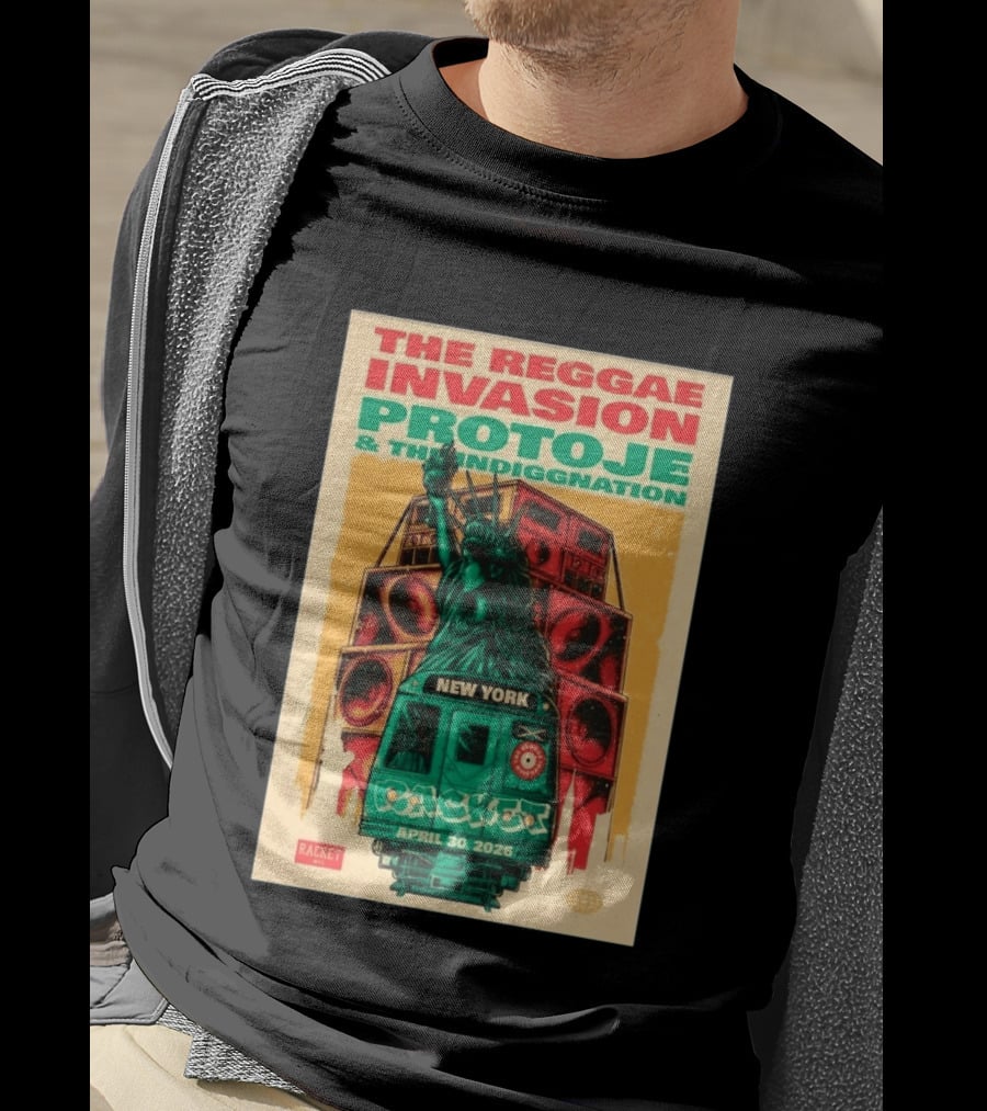 The Reggae Invasion Protoje Indiggnation New York April 30 2026 T-Shirt