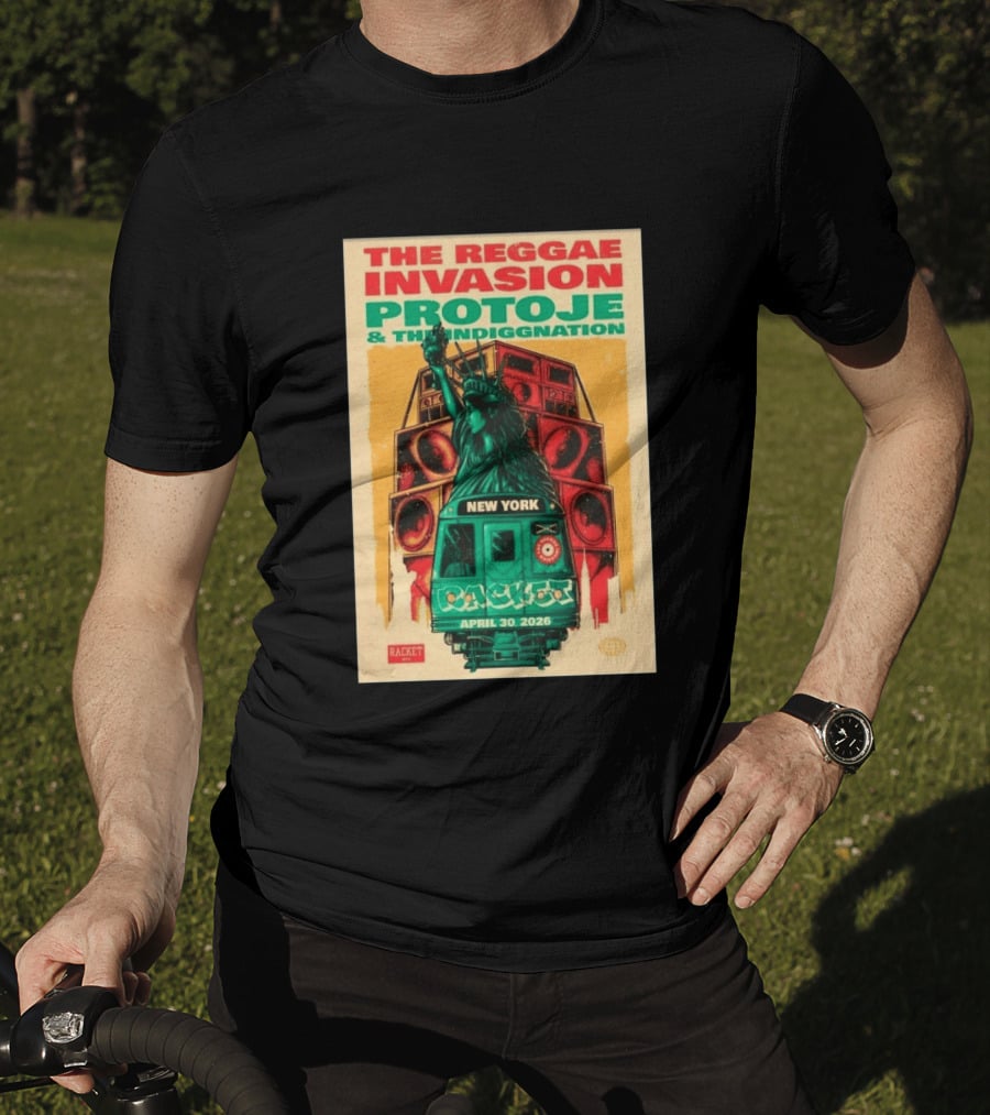 The Reggae Invasion Protoje Indiggnation New York April 30 2026 T-Shirt