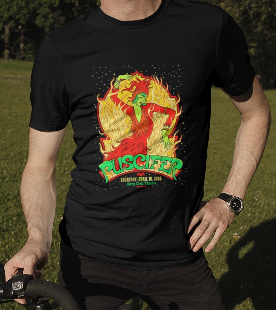 Puscifer Akron Civic Theatre April 16 2026 The Normal Isn't Tour Fiery Dancer T-Shirt