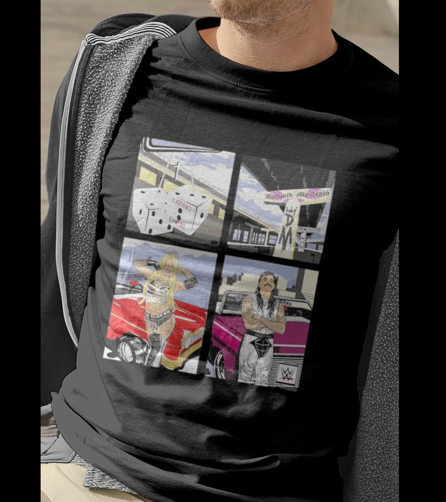 Ripple Junction Dominik Mysterio Liv Morgan 00s RPG WWE Latino Cheat Dice T-Shirt