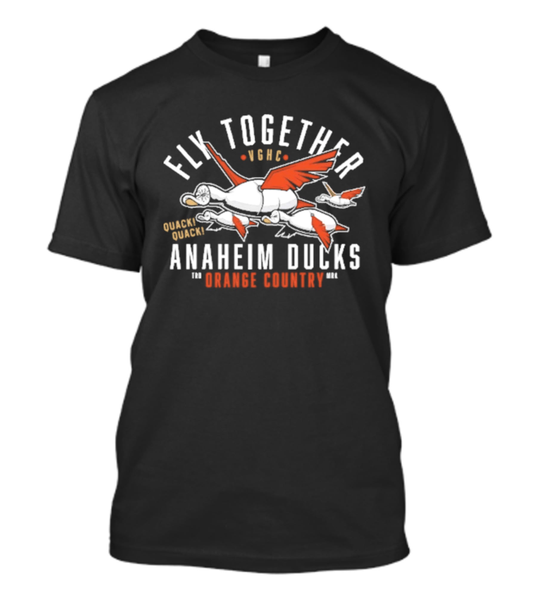 Orange County Anaheim Ducks Fly Together Squadron 1993 T-Shirt
